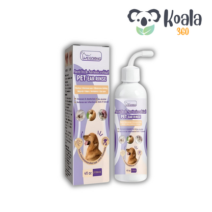 Pet Ear Cleaner© - Limpiador y protector de orejas para mascotas