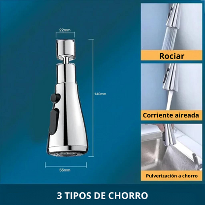 Triflow© - Grifo de agua 720 grados