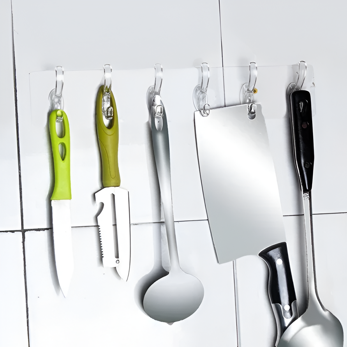 Practi hooks© - Gancho de plástico Flexible para utensilios de cocina